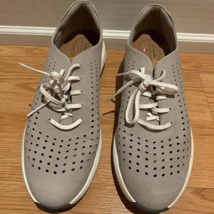 Clarks Womens Sneakers Un Rio Tie in Stone Nubuck